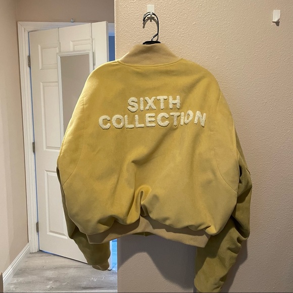 Fear Of God Yellow Suede Varsity Jacket - Picture 1 of 7